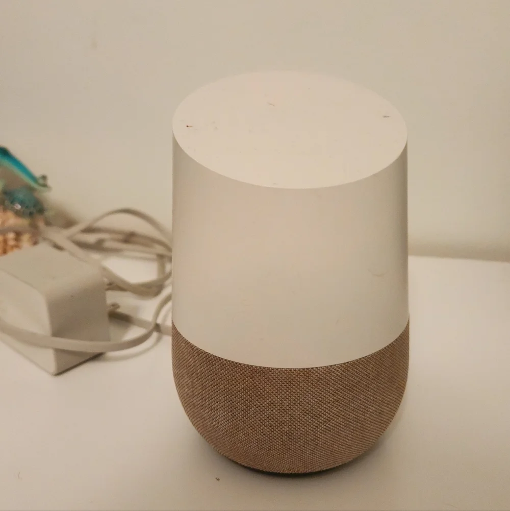 Google Home Smart Assistant Speaker White/Slate with Power Cable